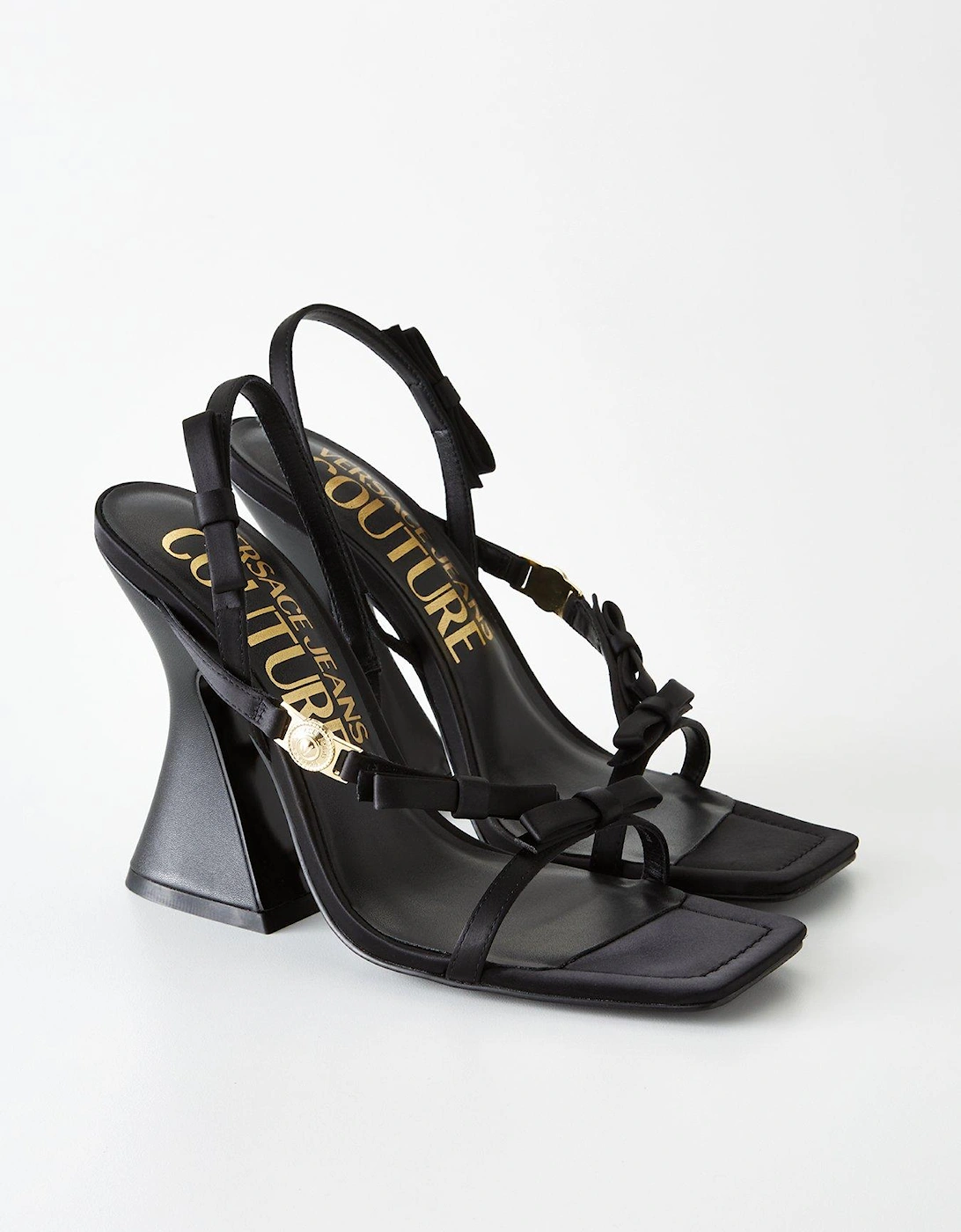 Jeans Couture Bow Detail Heels - Black