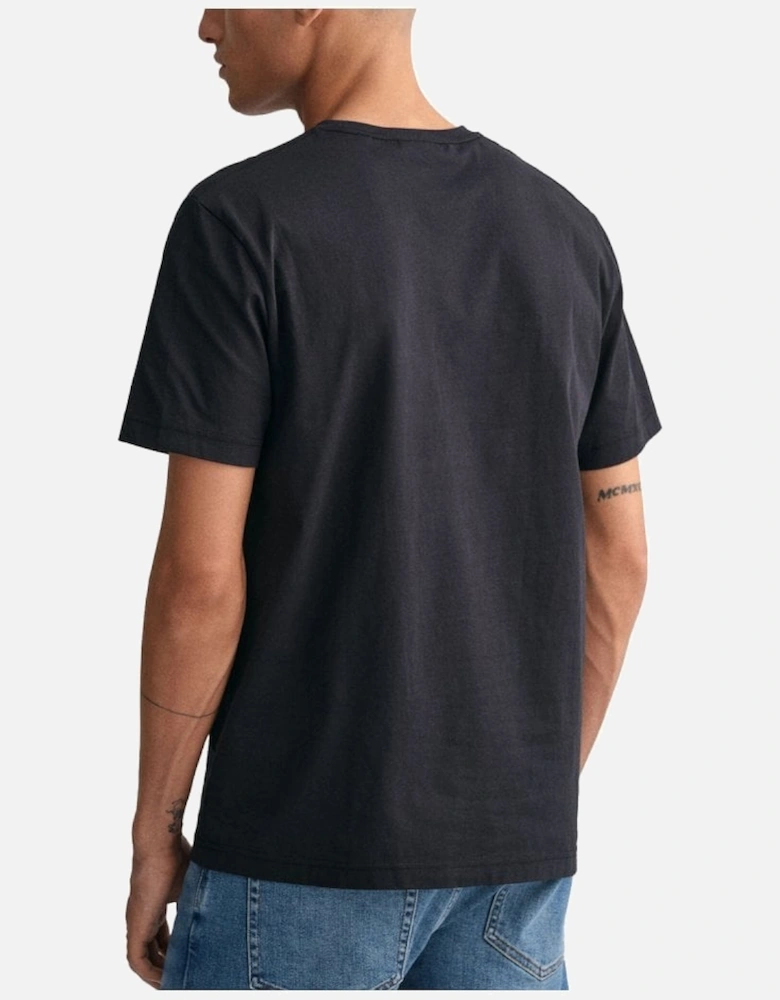 Regular Shield Short Sleeve T Shirt Black