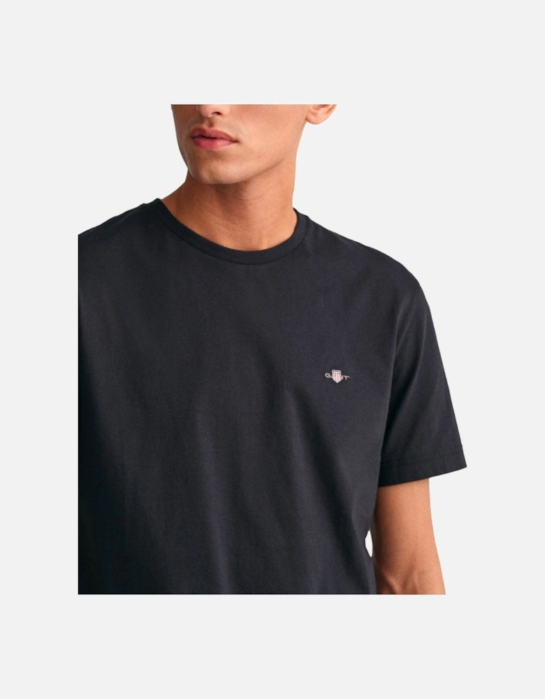 Regular Shield Short Sleeve T Shirt Black