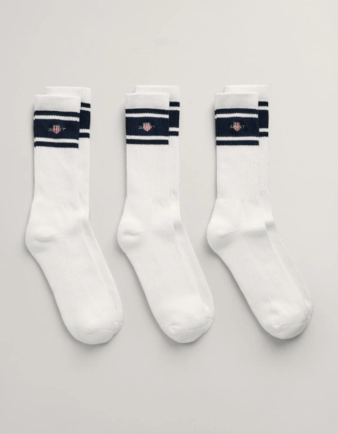 Mens Shield Logo Sport Socks 3-Pack, 2 of 1