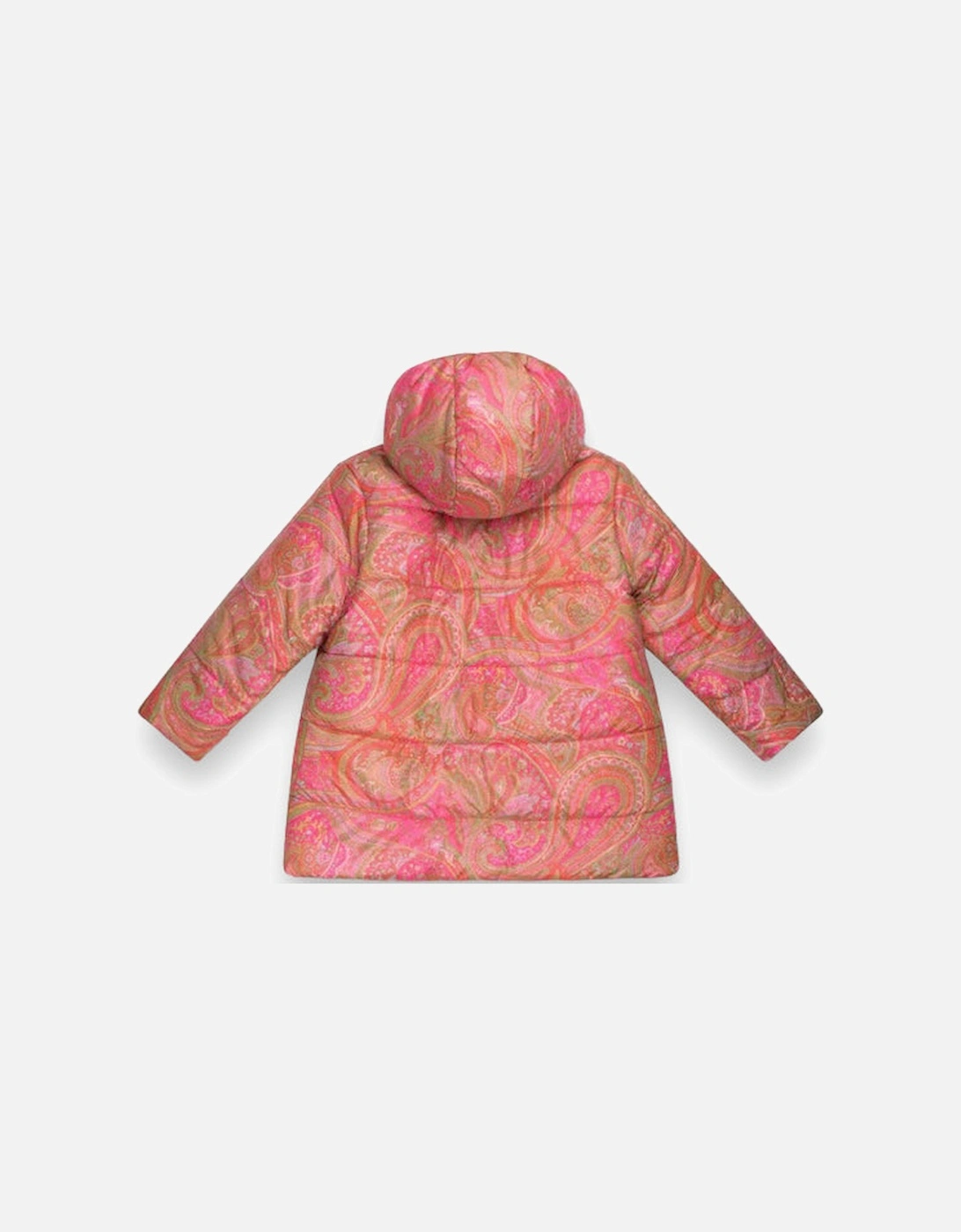 Fuchsia Paisley Padded Coat