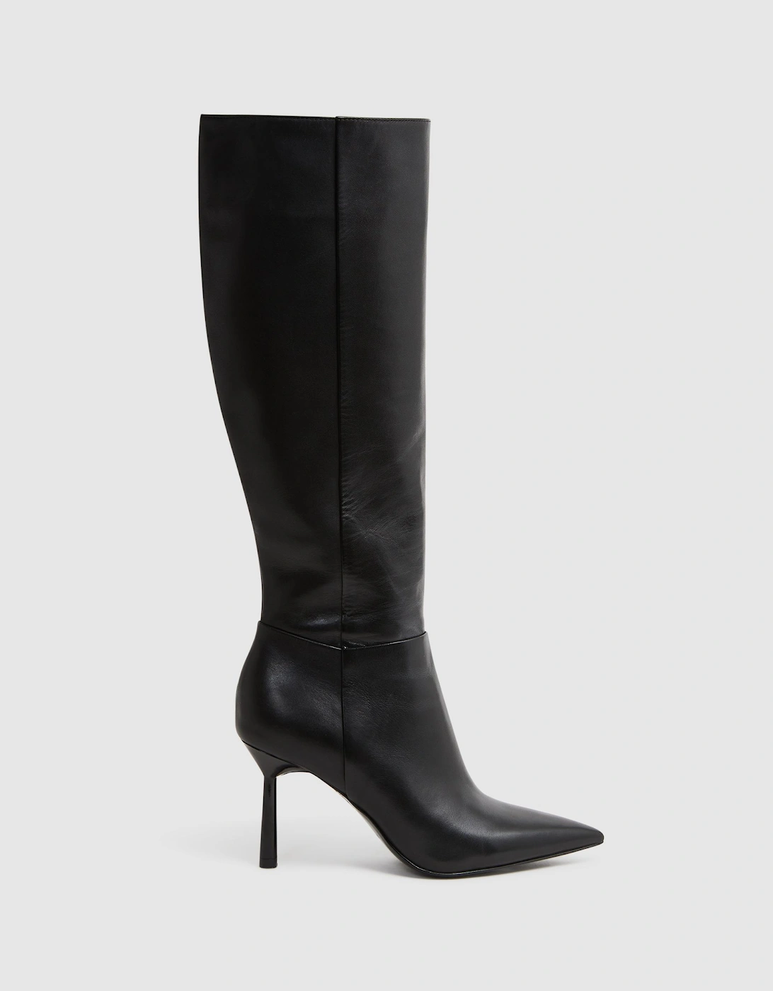 Leather Knee High Heeled Boots, 2 of 1