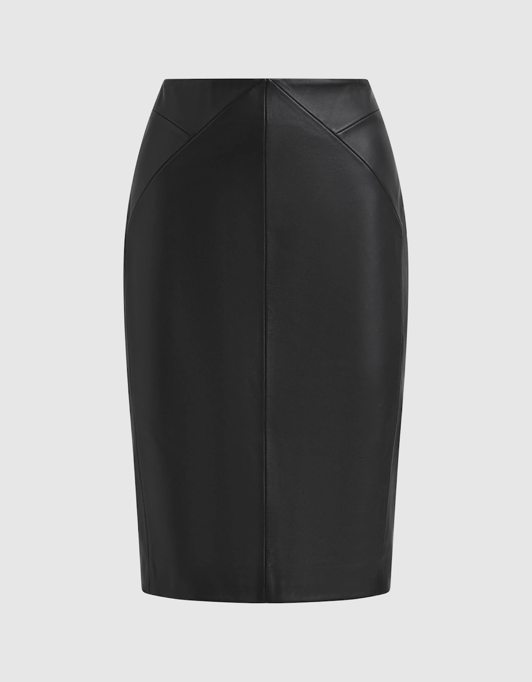 Leather High Rise Midi Skirt, 2 of 1