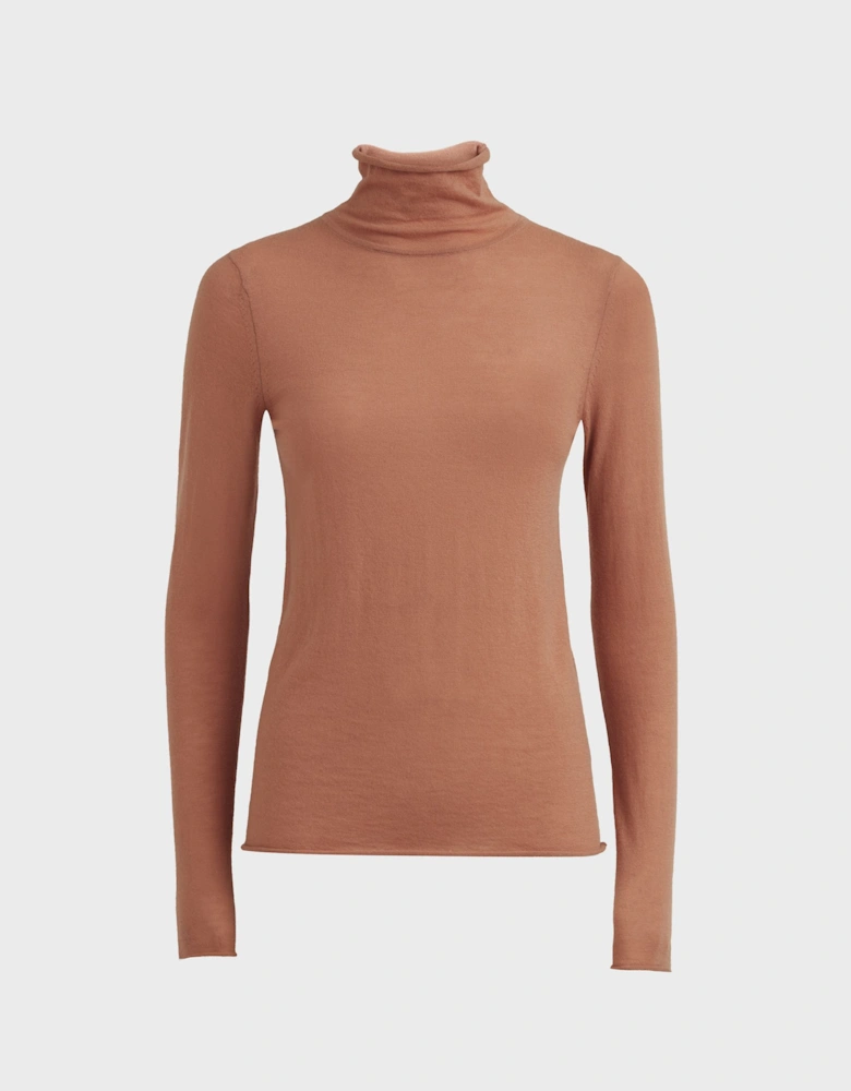 Wool-Cashmere Roll Neck Top