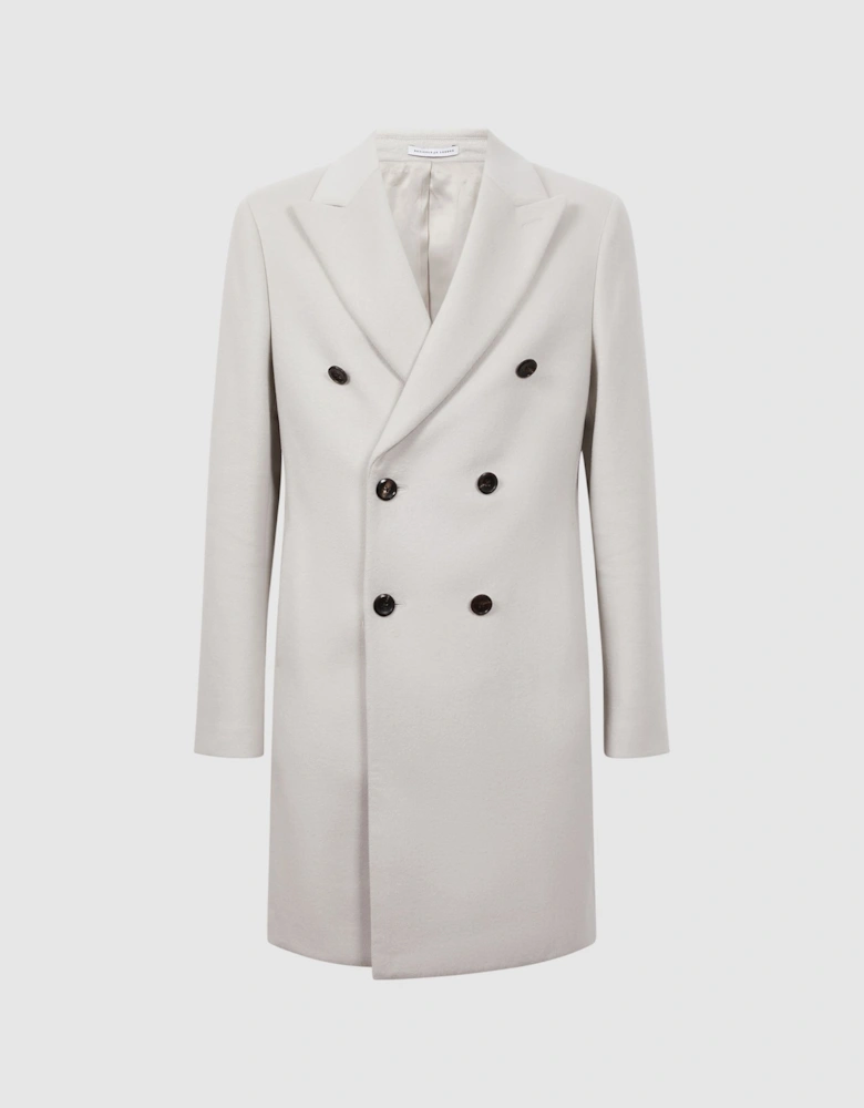 Wool Blend Double Breasted Epsom Coat