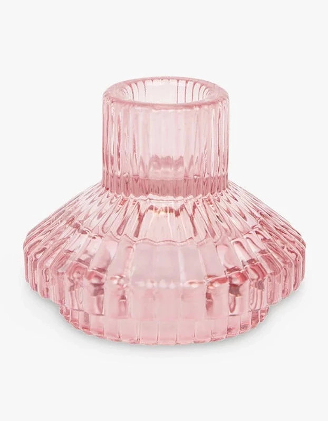 SMALL GLASS CANDLE HOLDER - PINK, 3 of 2