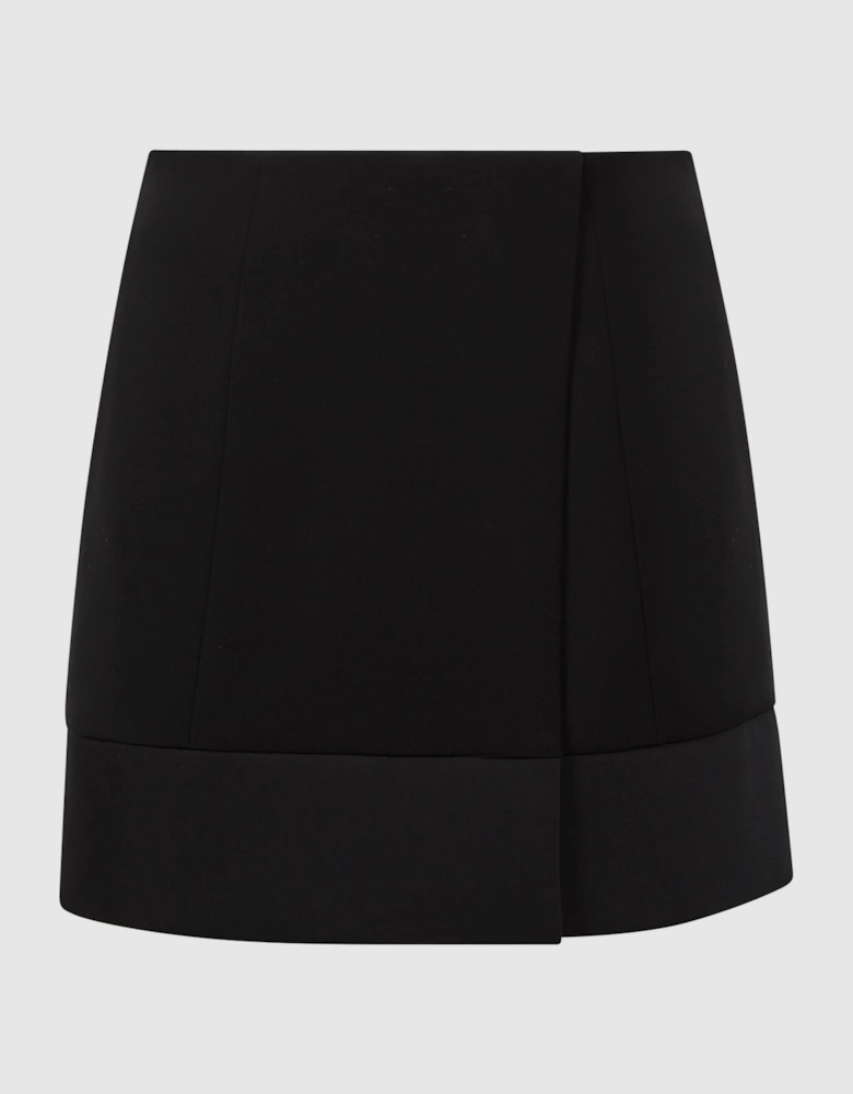 Satin Trim Mini Skirt