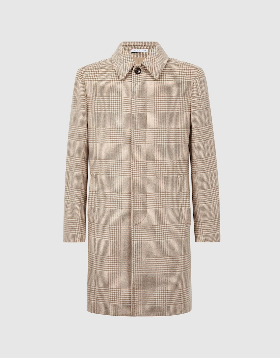Wool Check Mid Length Coat, 2 of 1
