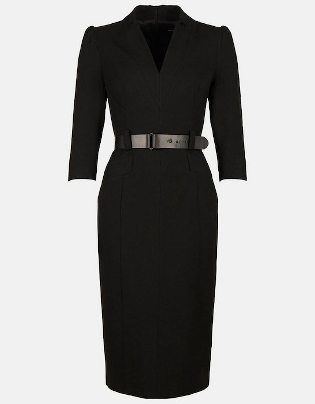 Petite Forever Belted Midi Pencil Dress