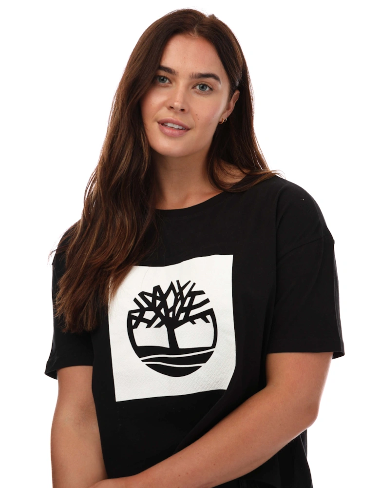 Womens Cropped Logo T-Shirt