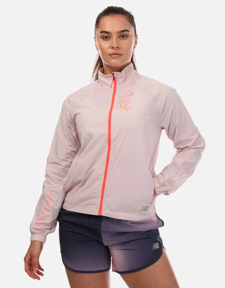 Womens Printed Impact Run Light Pack Jacket