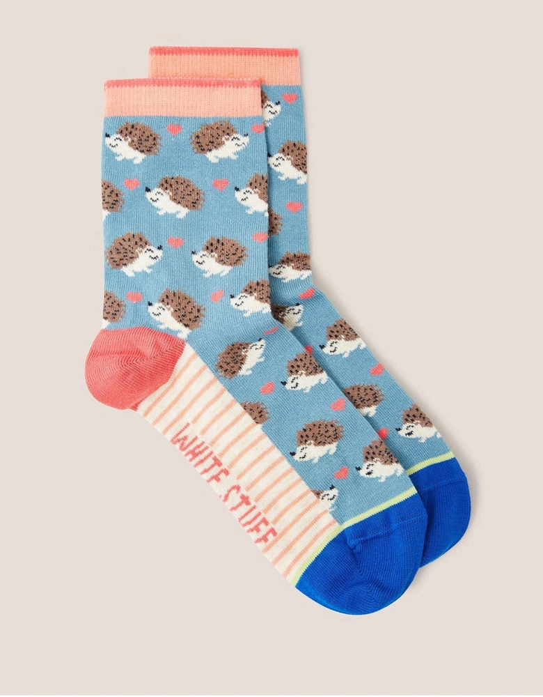 Hedgehog Ankle Sock - Blue