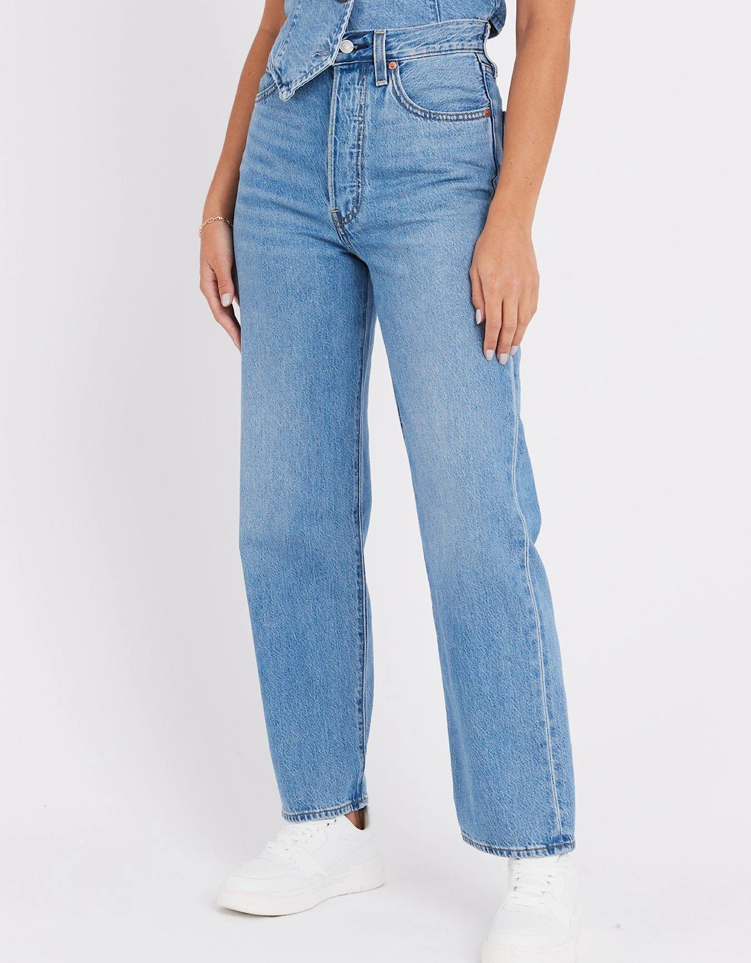 Ribcage Straight Leg Ankle Jean - Worn In - Blue, 5 of 4