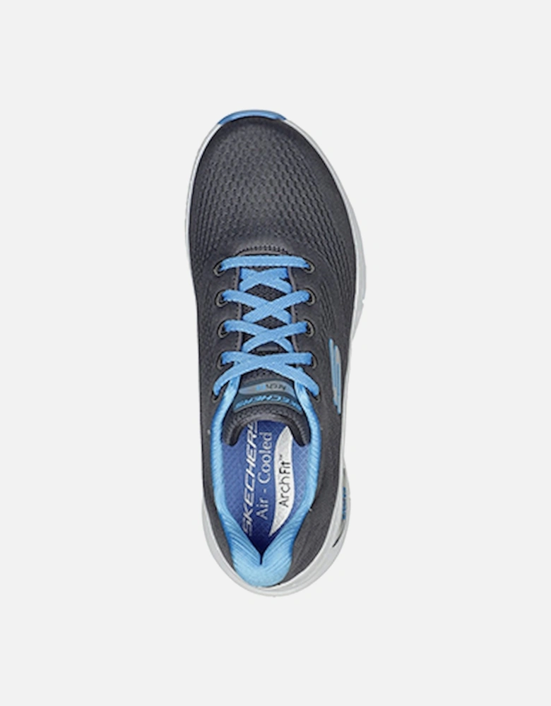 Women's Arch Fit Sunny Outlook Sports Shoe Charcoal/Blue