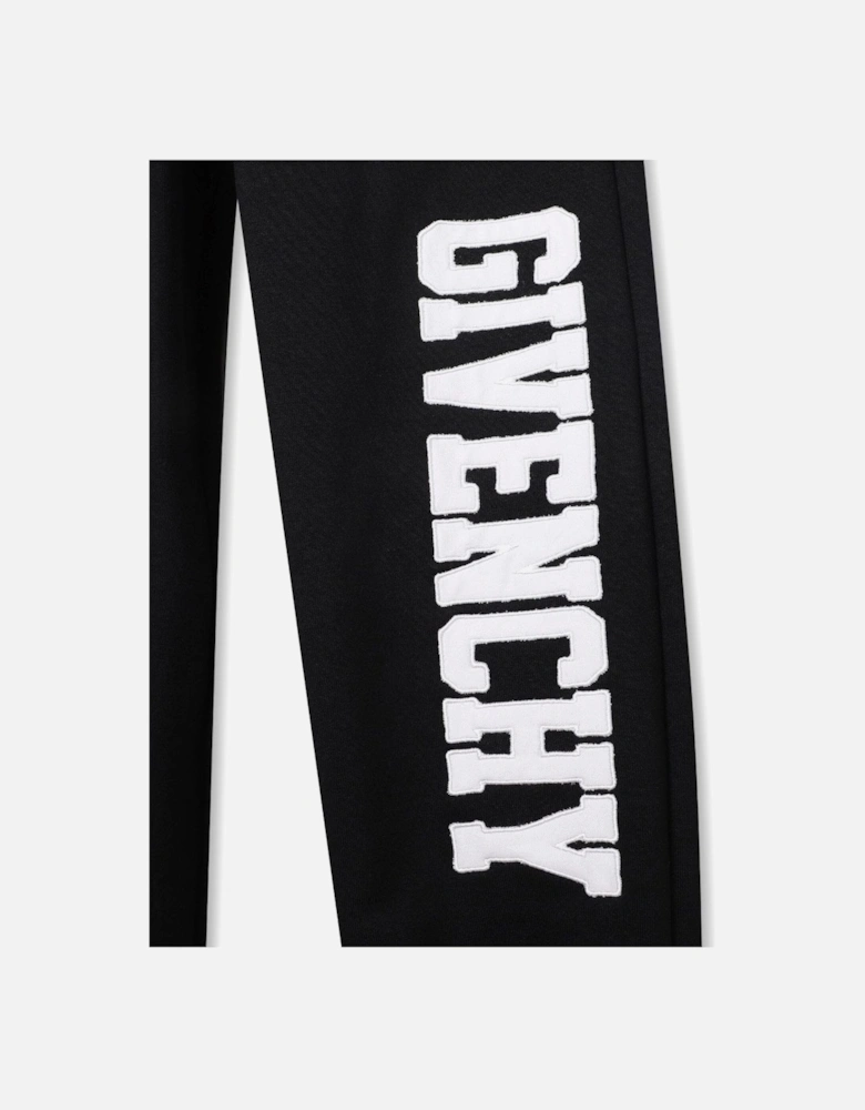 Kids Vertical Logo Joggers Black