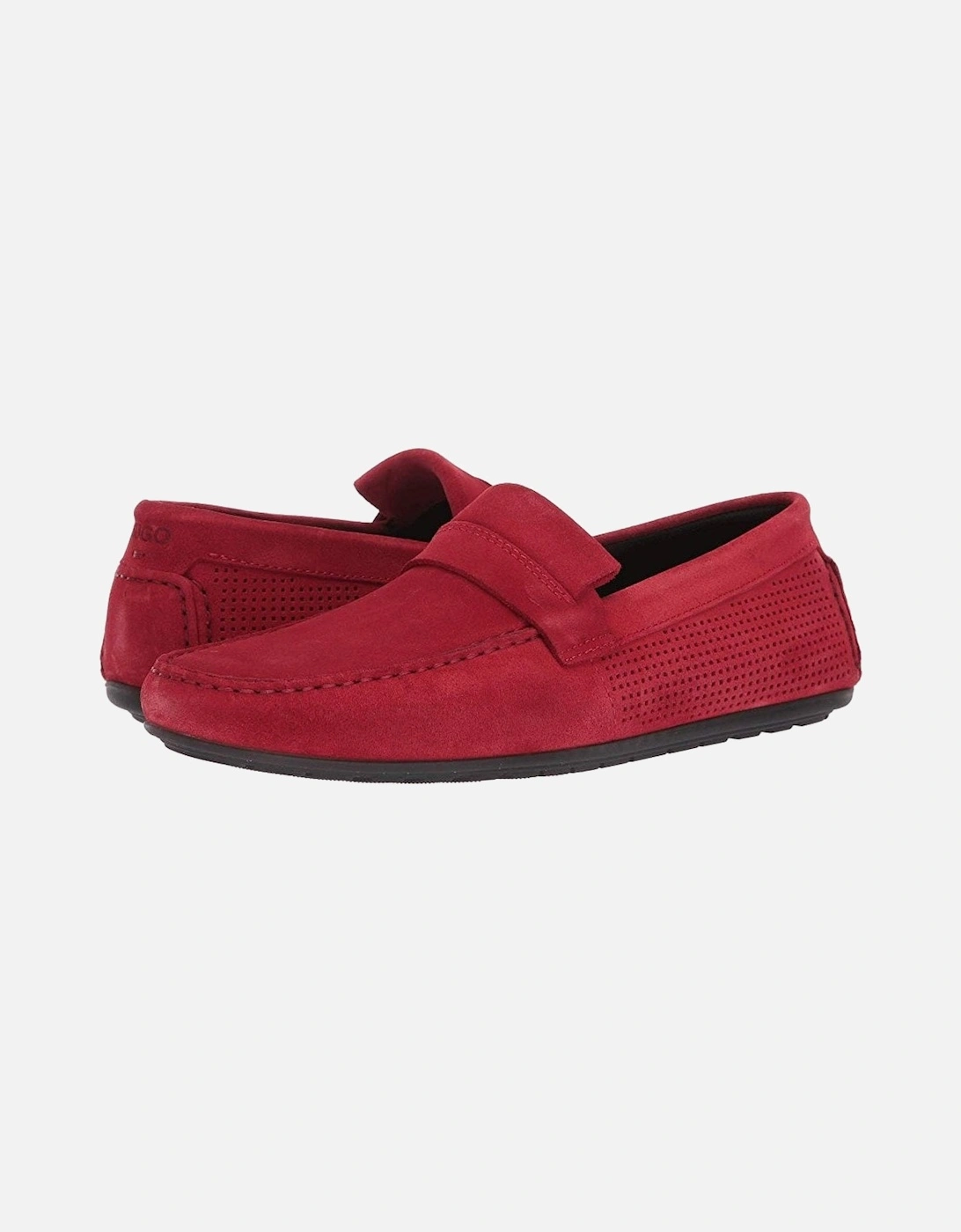 Dandy Moccasin Suede Red Loafers, 2 of 1
