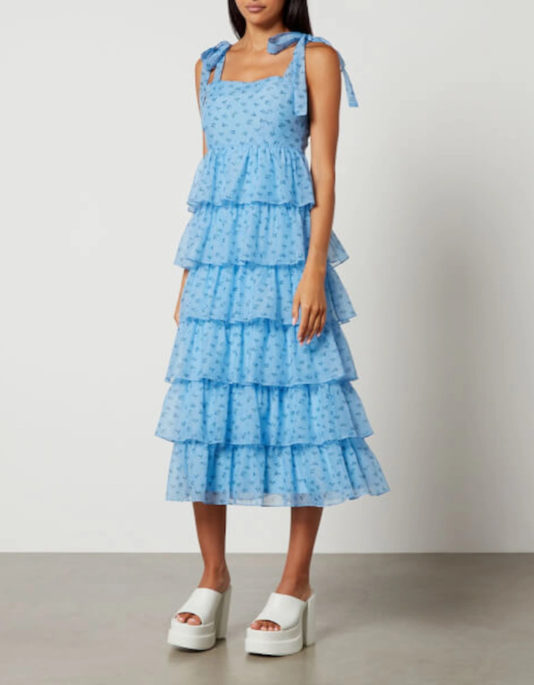 Dream Esme Taffeta Tiered Ruffle Dress