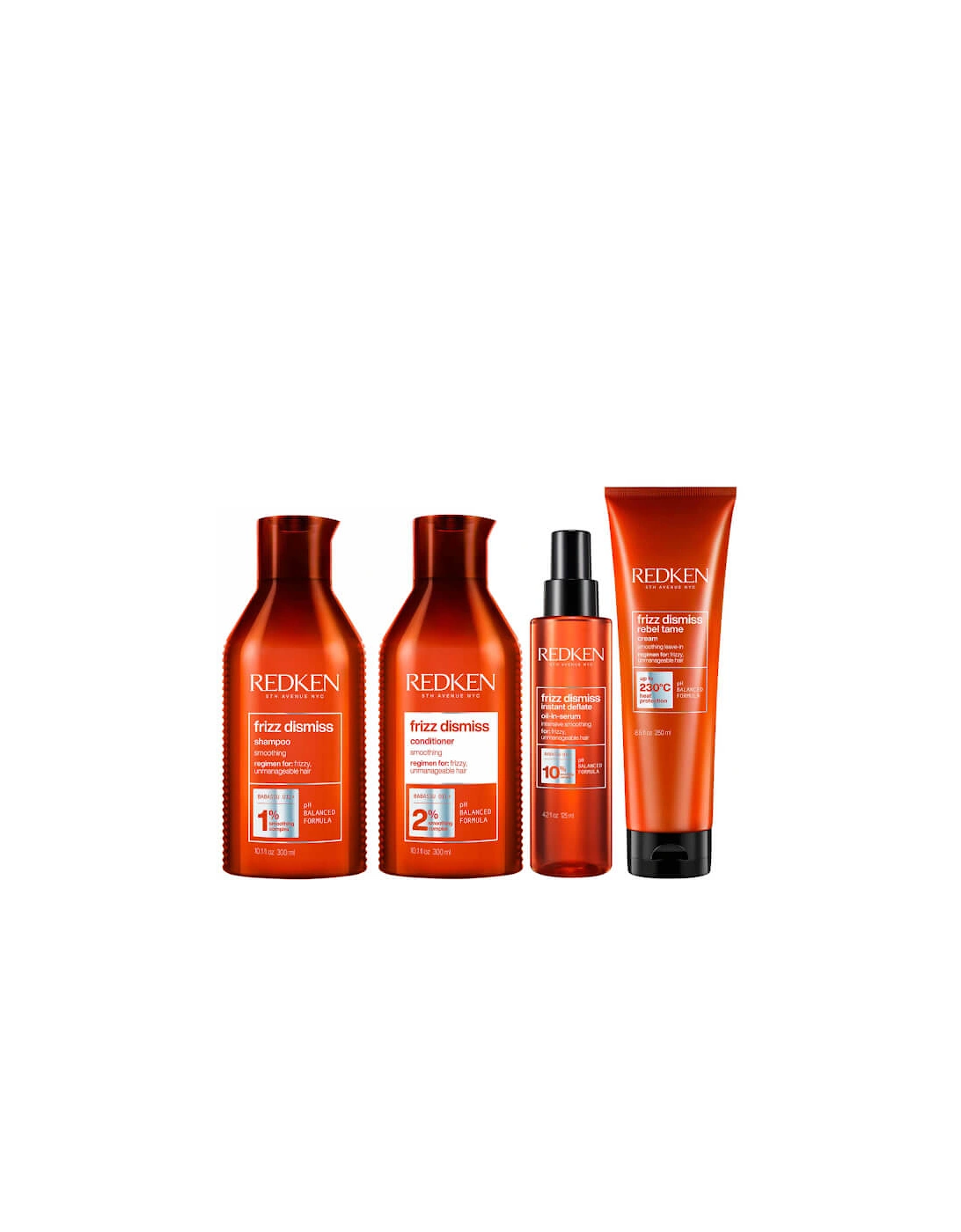 Frizz Dismiss Shampoo, Conditioner, Treatment and Hair Serum Routine for Smoothing Frizzy Hair, 2 of 1