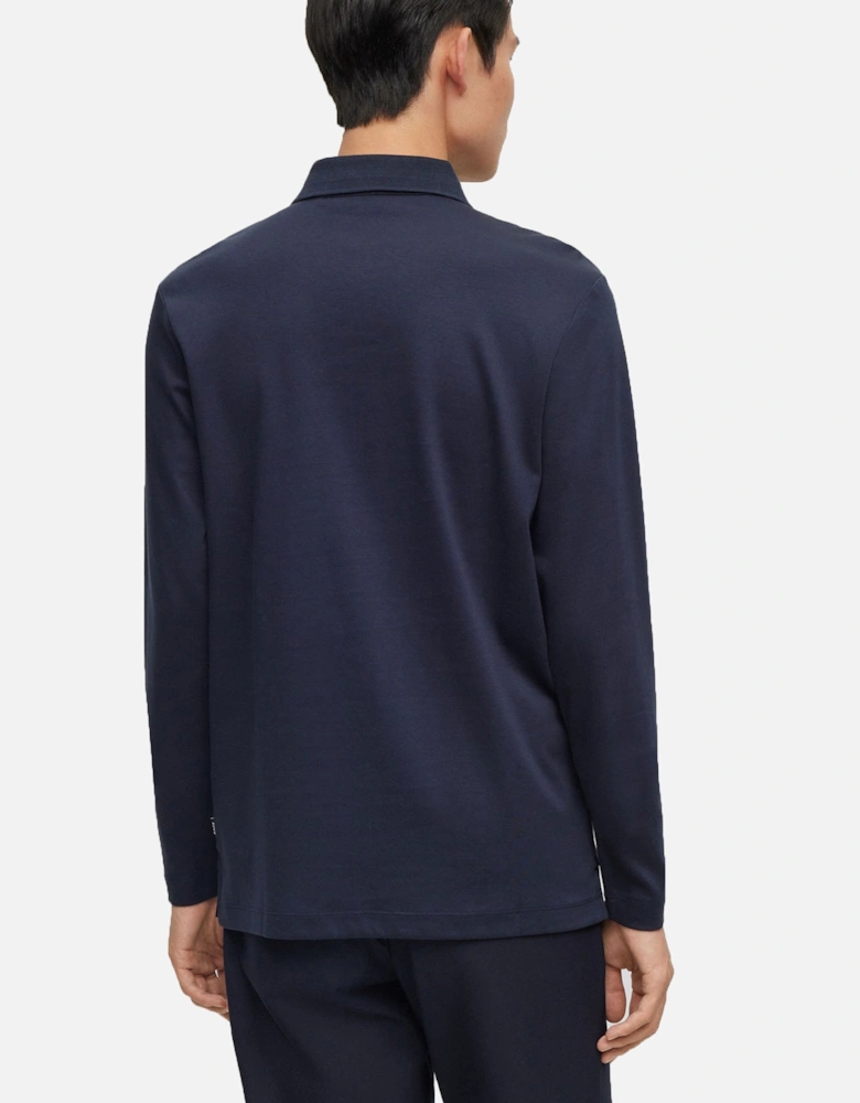 Boss Pado 08 Long Sleeved Polo Shirt Dark Blue