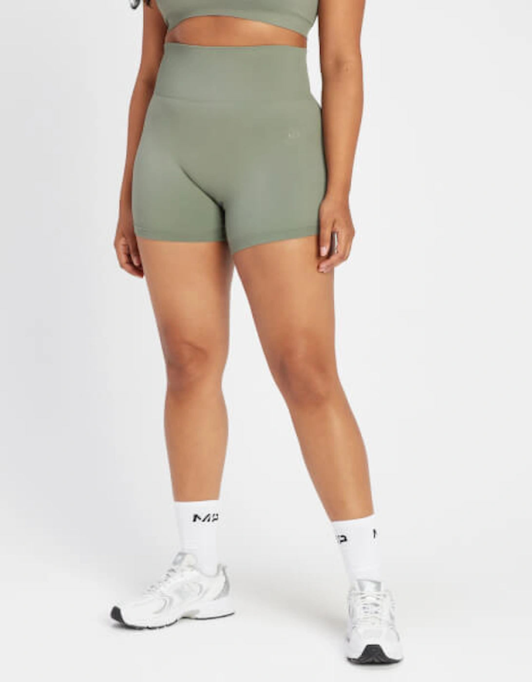 Women's Rest Day Seamless Booty Short - Taupe Green