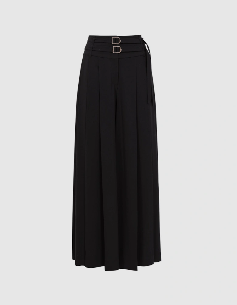 Florere Wide Leg Belted Trousers