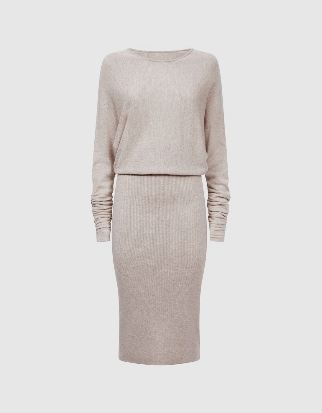 Knitted Long Sleeve Midi Dress, 2 of 1