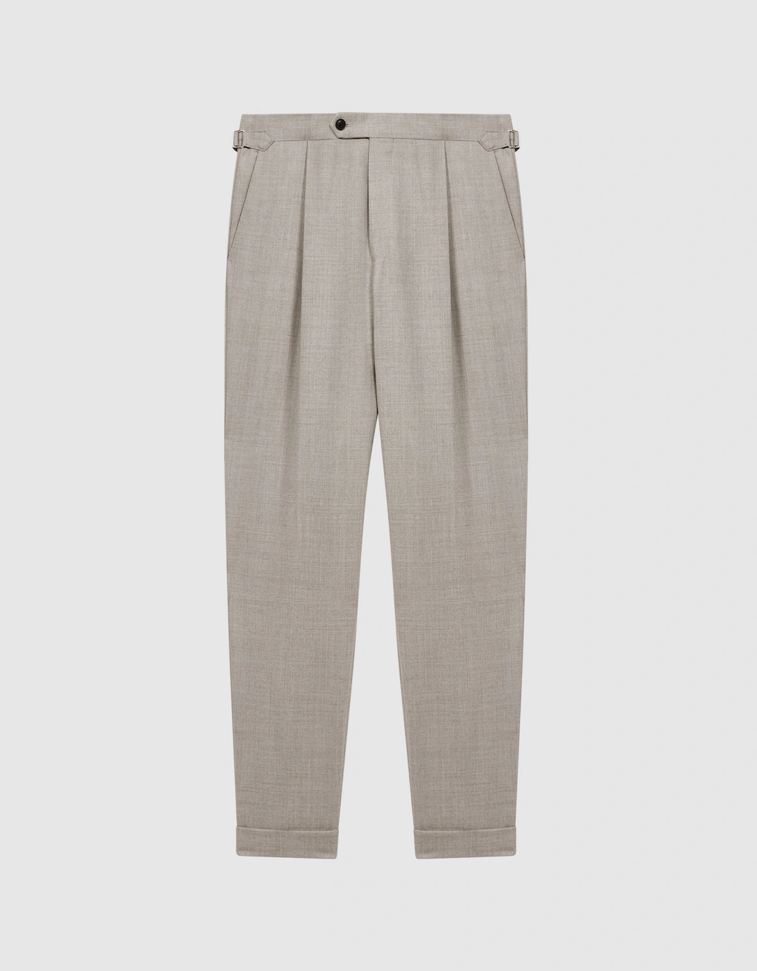 Slim Fit Brushed Wool Trousers, 2 of 1