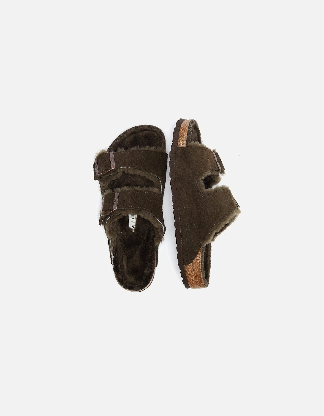 Brown Mocca Shearling Sandals