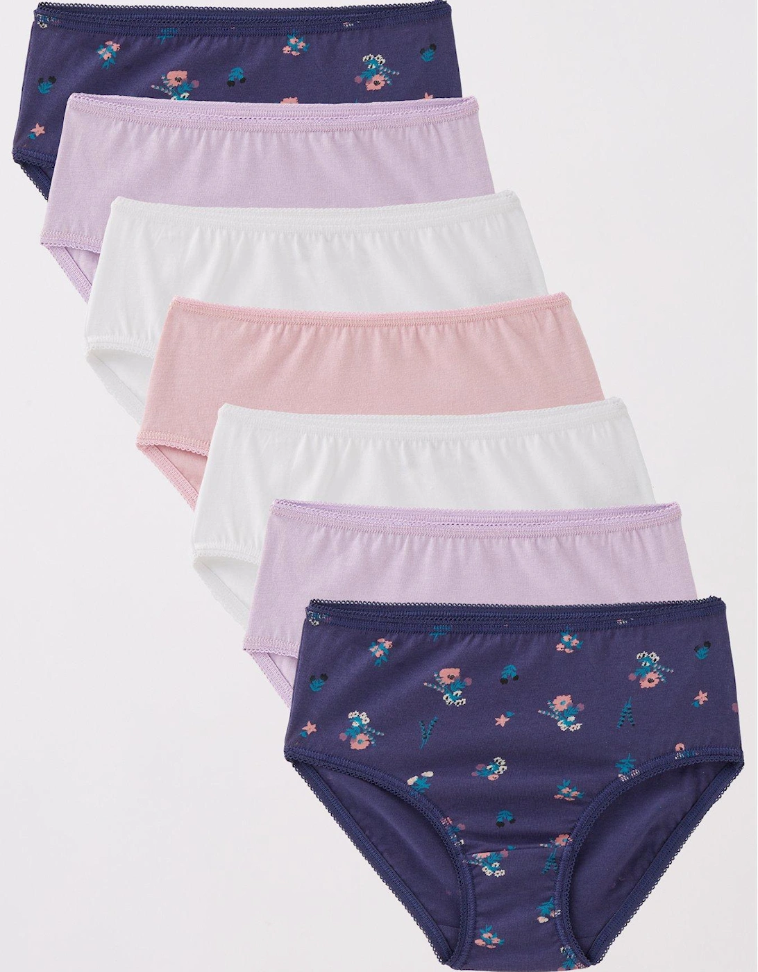 Girls 7 Pack Floral Briefs, 3 of 2