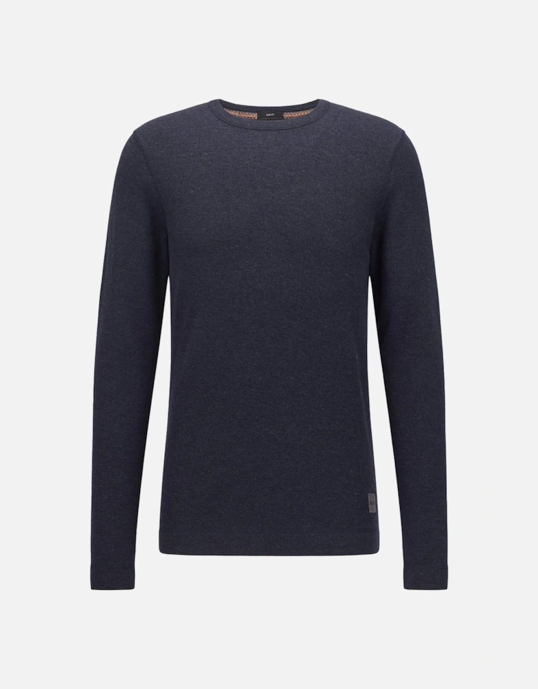 Tempest1 long-sleeved slim-fit T-shirt Navy