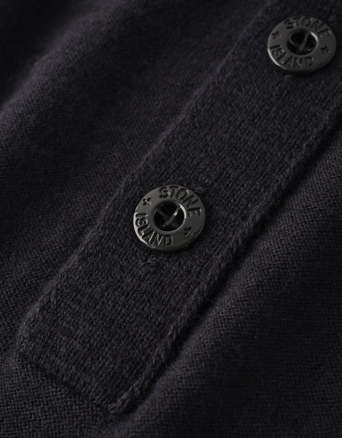 Knitted Badge Polo Shirt Black