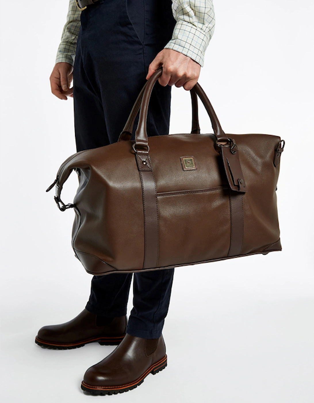 Tollymore Leather Holdall Walnut