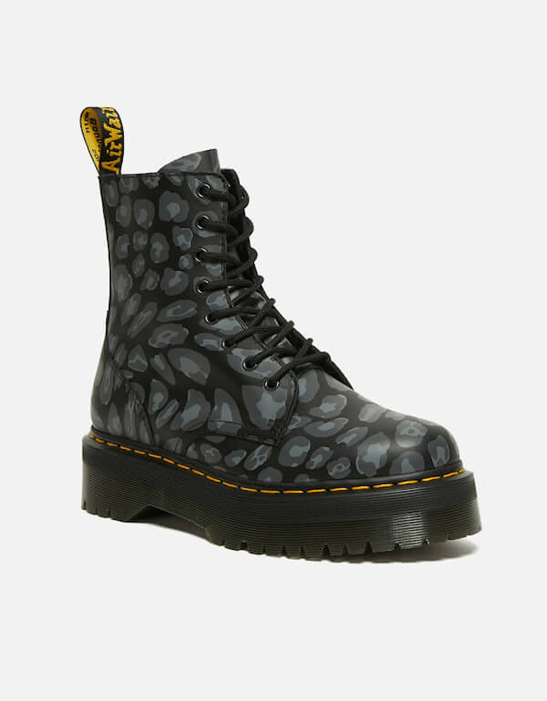 Dr. Martens Jadon Distorted Leopard Leather Platform Boots, 2 of 1