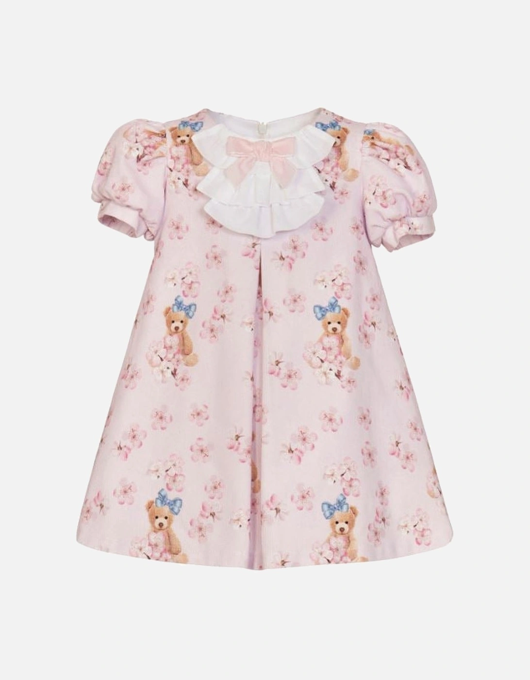 Girls Pink Teddy Bear Dress, 2 of 1