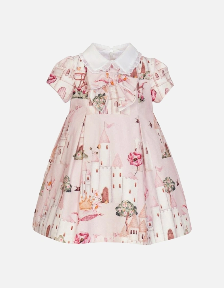 Girls Pink Fairy Castle Dress