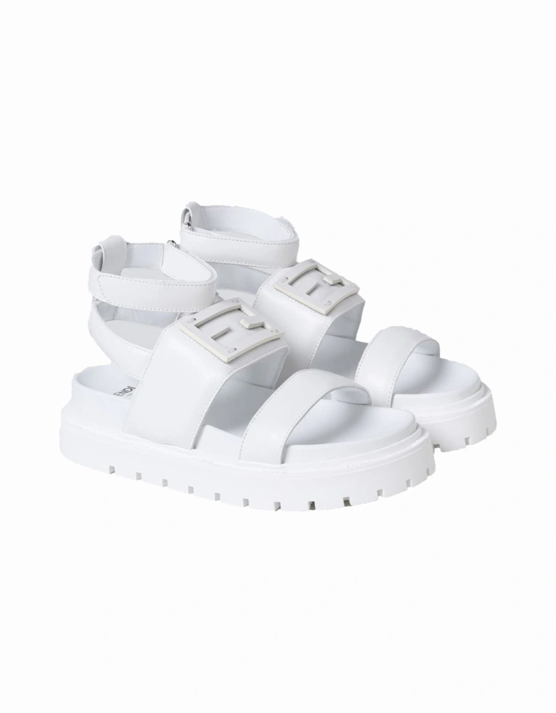 Girls Sandals FF Logo White