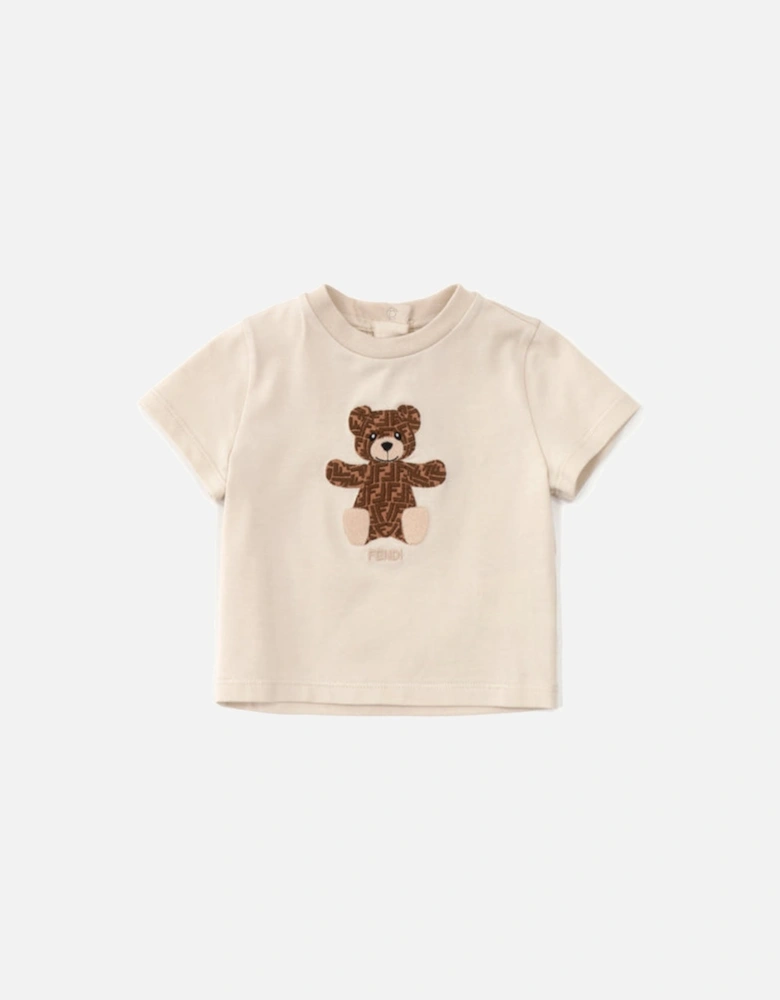 Baby Unisex T-Shirt Jersey Stretch Beige