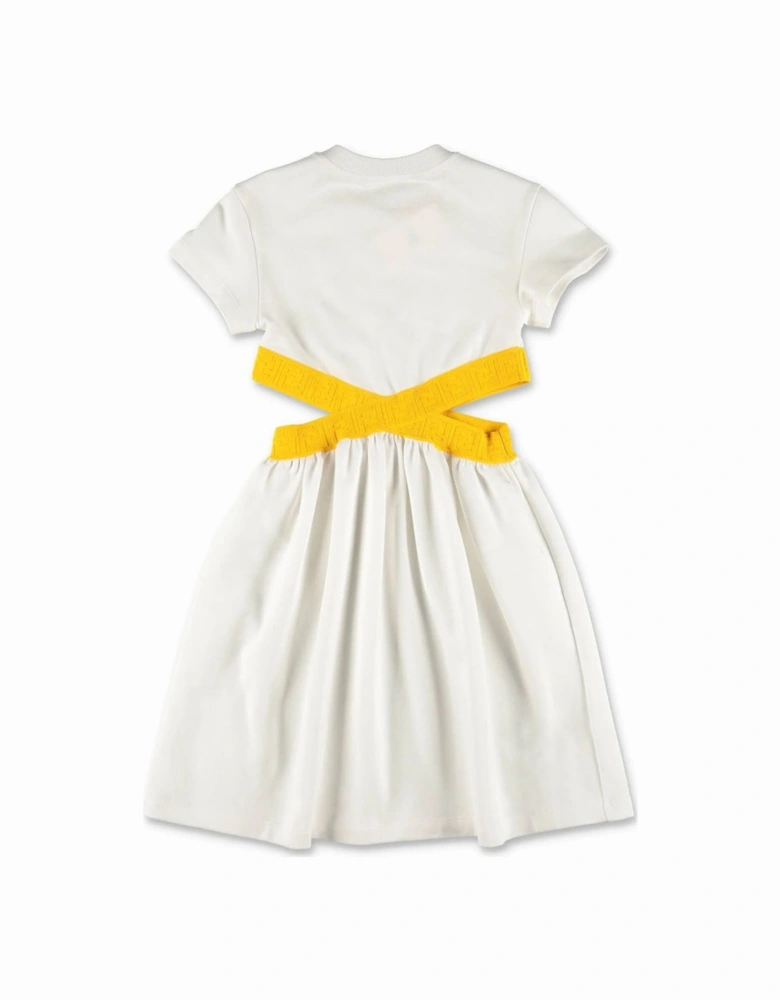 Girls FF Cut Out Dress White