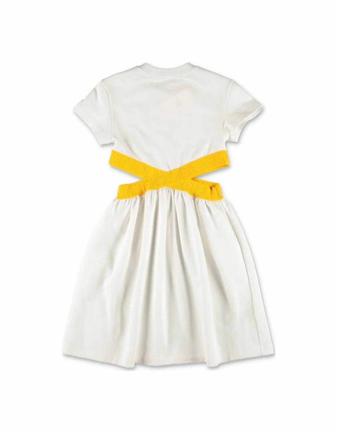 Girls FF Cut Out Dress White, 2 of 1