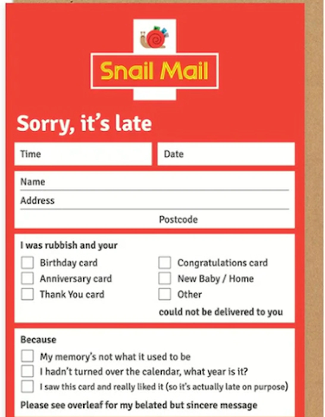 Snail Mail Greeting Card, 2 of 1