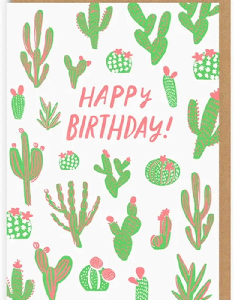 Cacti Happy Birthday Greeting Card