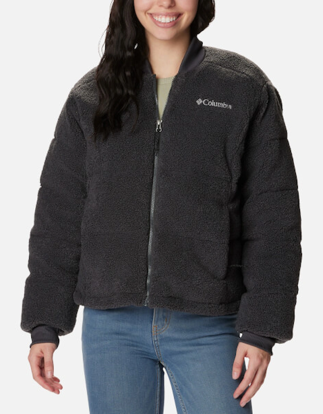 Puffect™ Novely Sherpa Bomber Jacket, 2 of 1