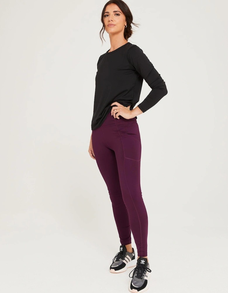 x V by Very Training Leggings - Purple