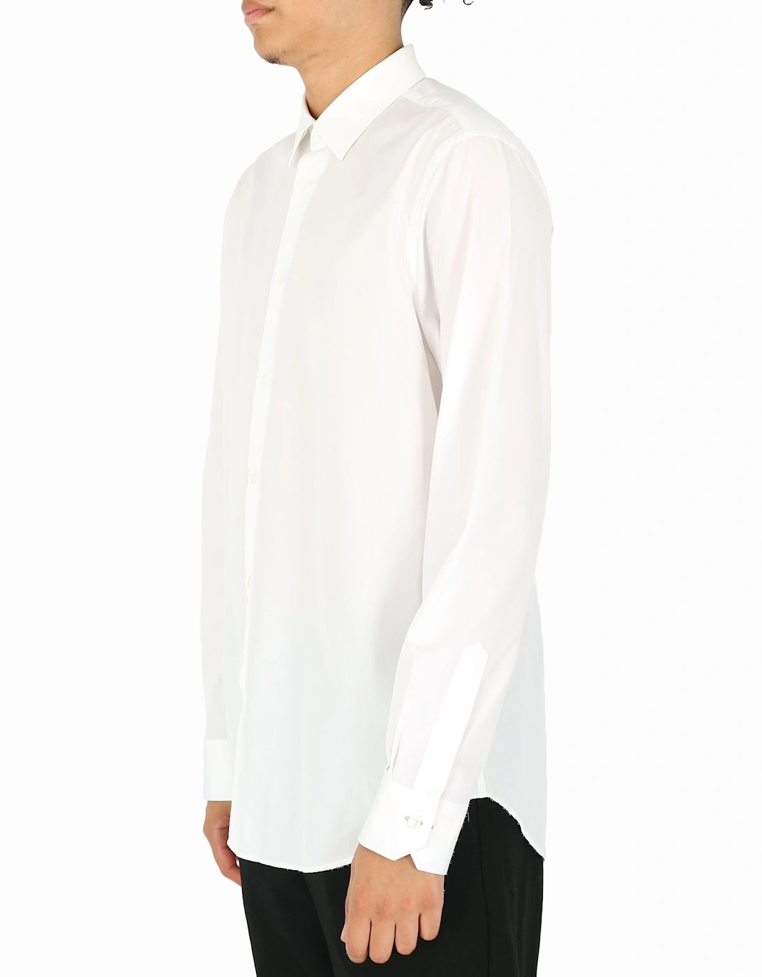 Internal Stripe Cuff White Shirt