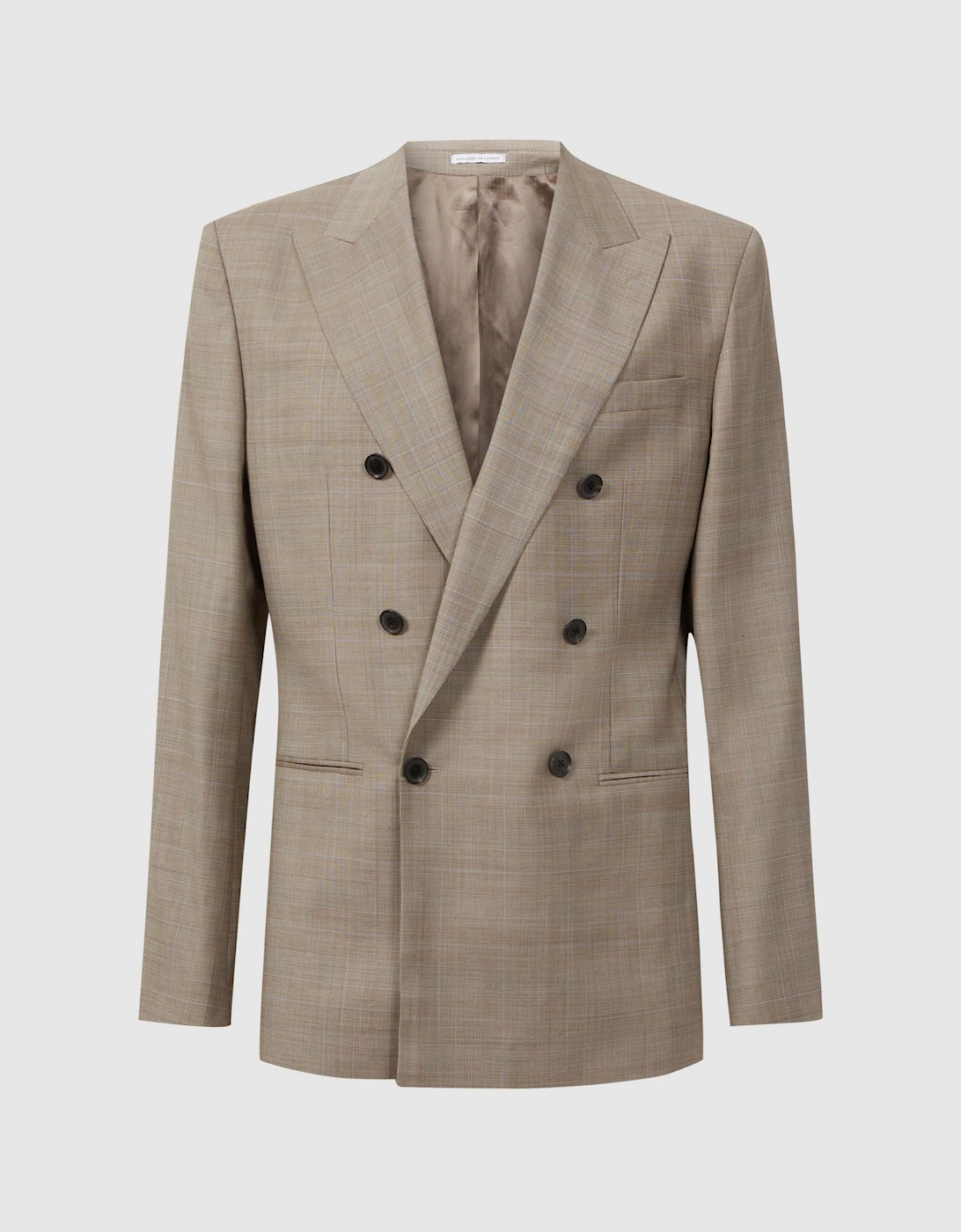 Slim Fit Double Breasted Checked Blazer, 2 of 1