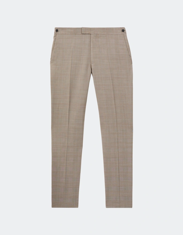 Slim Fit Checked Adjuster Trousers