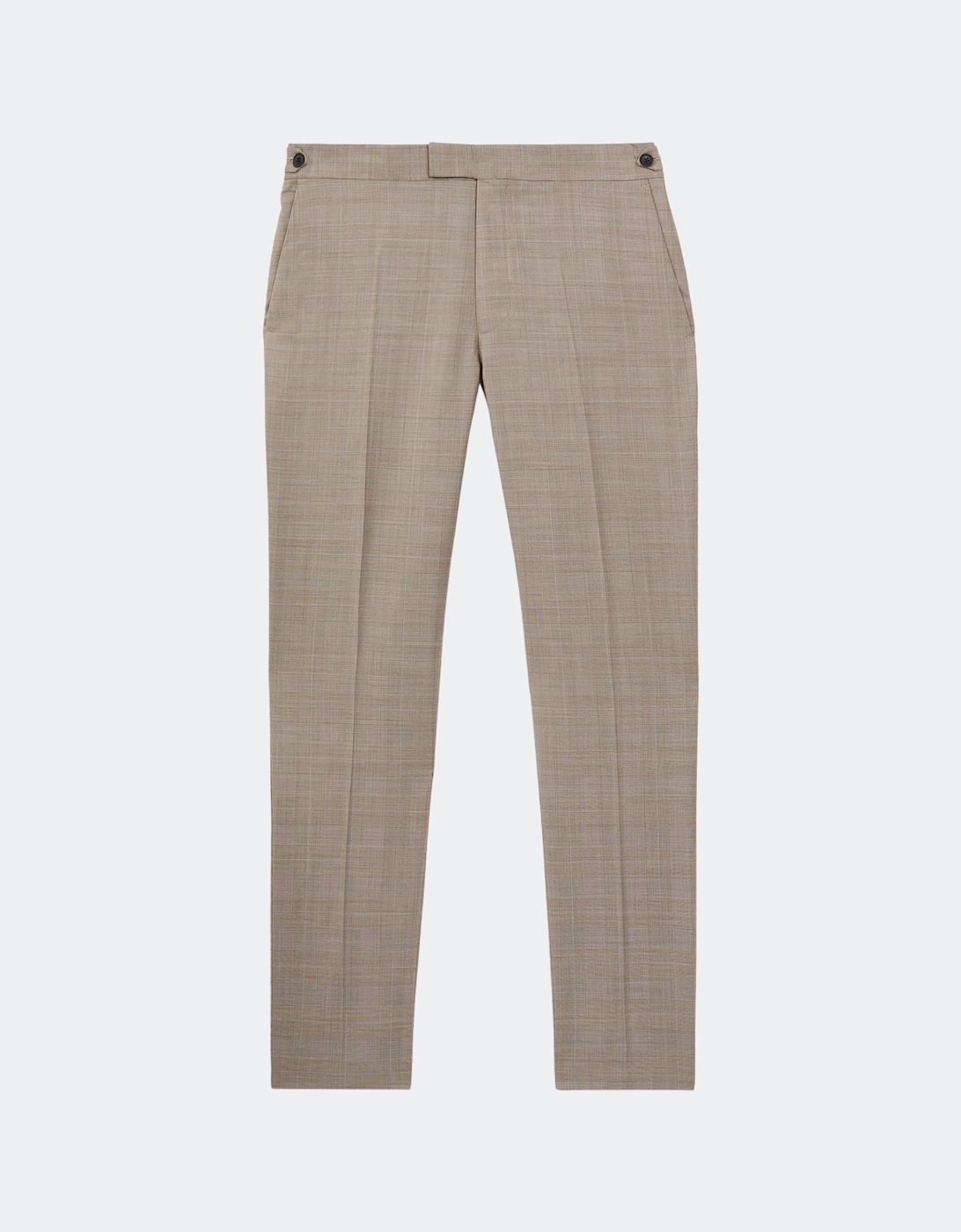 Slim Fit Checked Adjuster Trousers, 2 of 1