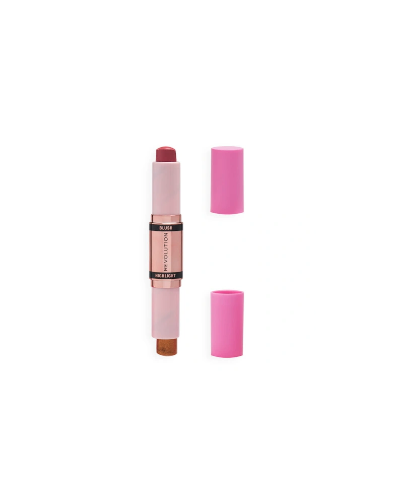 Makeup Blush & Highlight Stick Flushing Pink