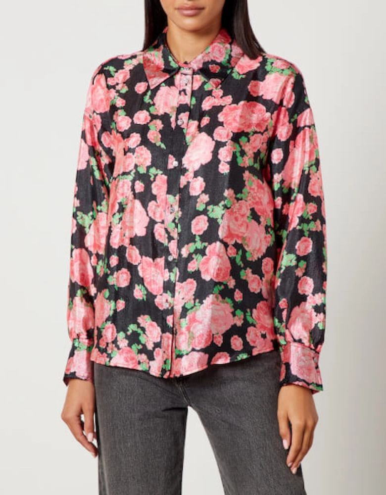 Ginacras Flower-Printed Satin Shirt