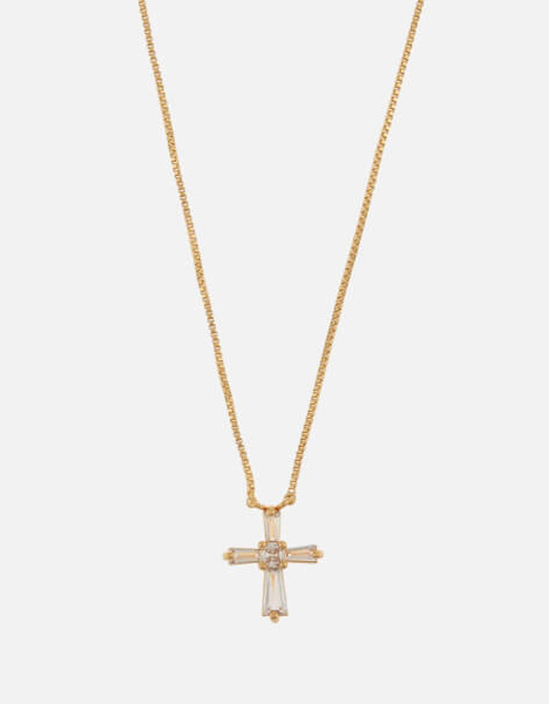 Crystal Cross Gold-Plated Necklace, 2 of 1